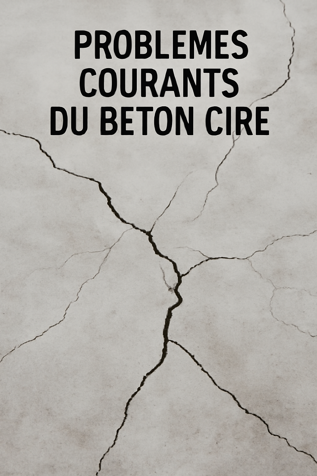 Fissures sur béton ciré.