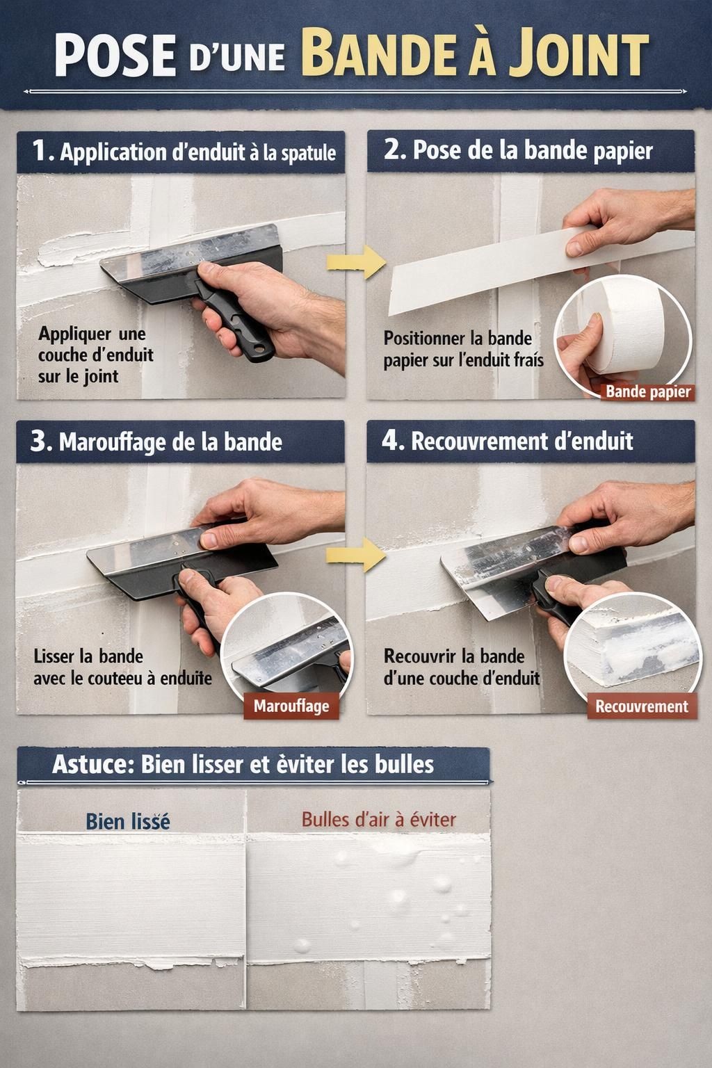 apprenez à travailler les angles et les joints invisibles pour obtenir un rendu parfait et professionnel dans tous vos projets de finition.