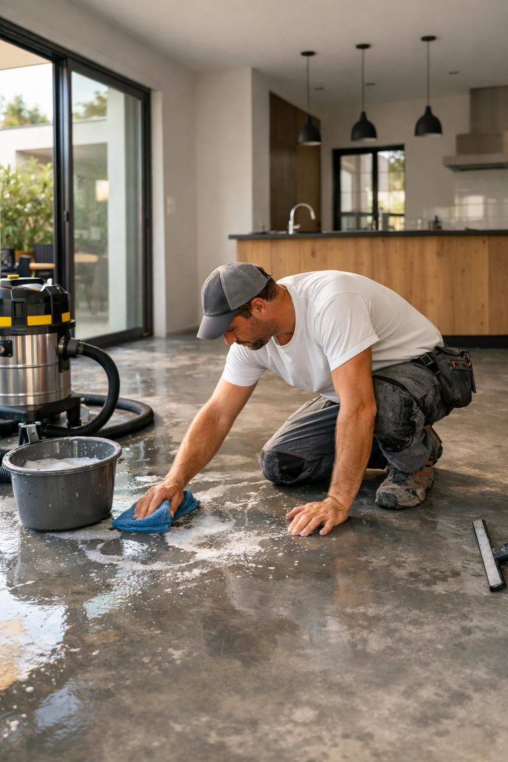 découvrez comment dégraisser efficacement un sol en béton ciré après des travaux pour retrouver un revêtement propre et éclatant.