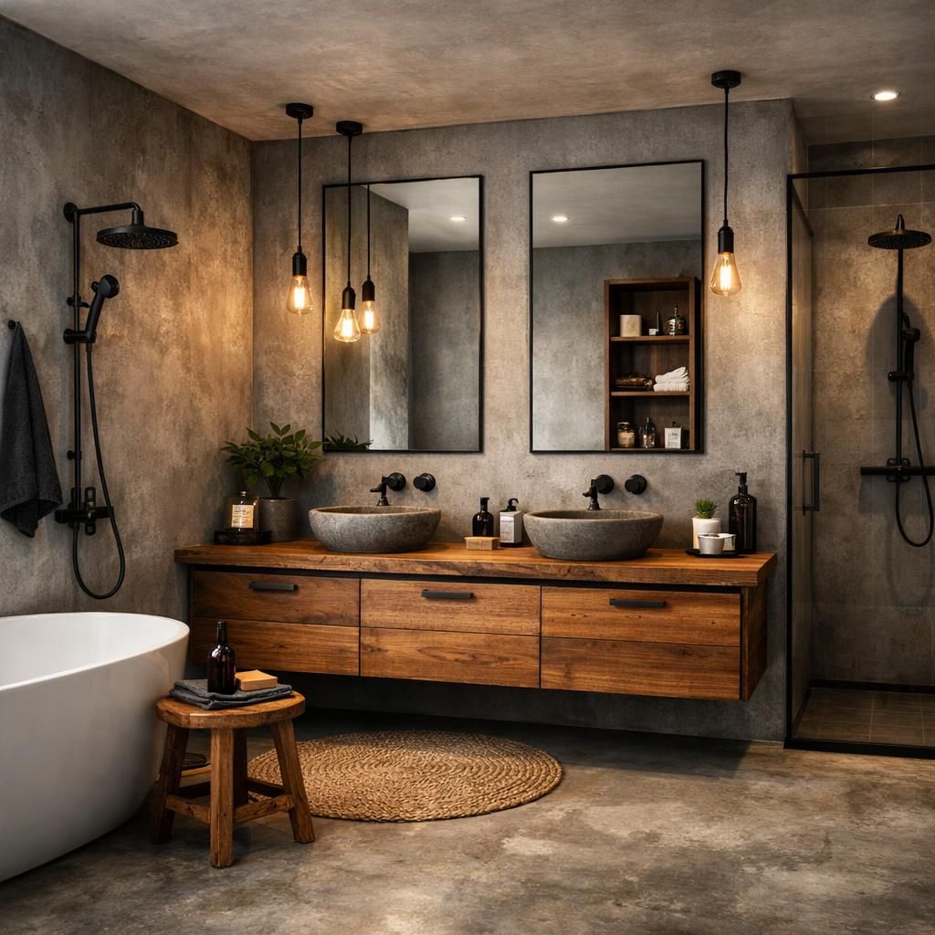 découvrez comment personnaliser votre salle de bain avec des motifs élégants en béton ciré pour un intérieur moderne et unique.