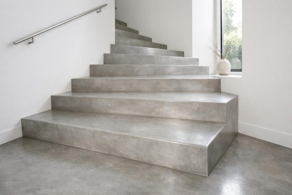 découvrez comment transformer un escalier en béton ciré en une surface antidérapante et sécurisée sans compromettre son esthétique discrète.