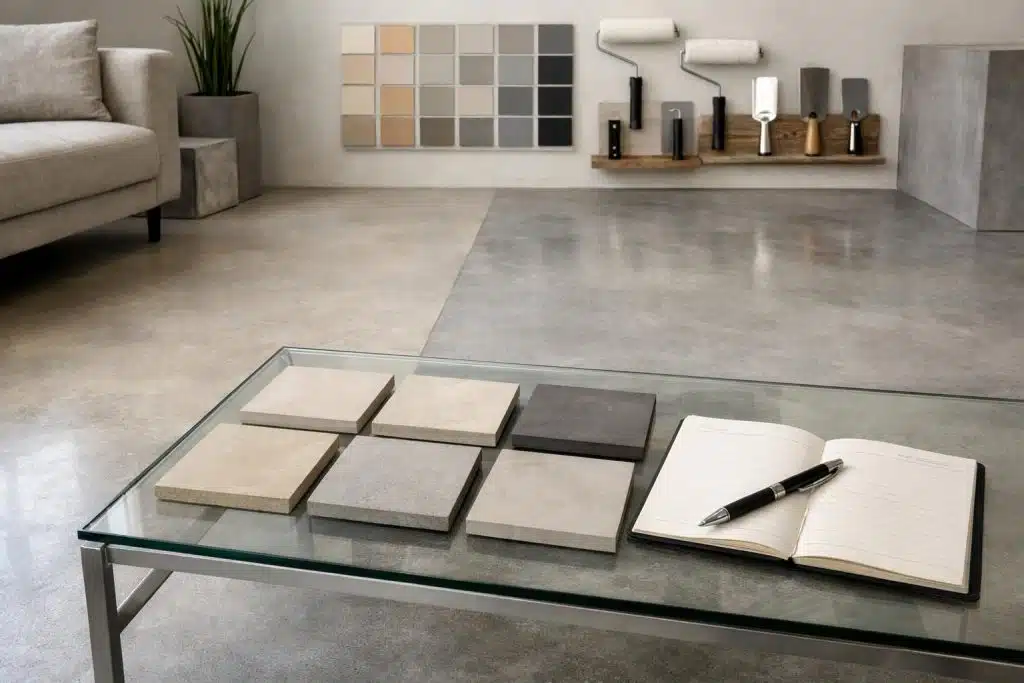 découvrez notre guide 2026 des prix du béton ciré : tarifs au m², conseils pour obtenir un devis précis et astuces pour réussir votre projet de revêtement.